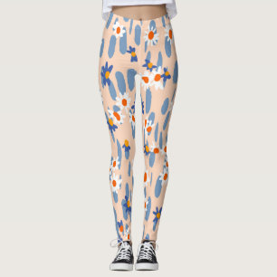 Botanische Daisies: Vintages nahtloses Muster. Leggings