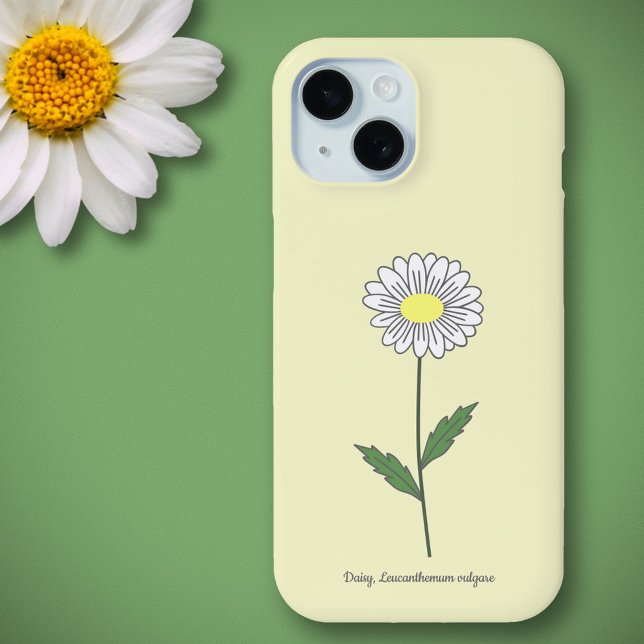 Botanische Daisy-Blume gelb Case-Mate iPhone Hülle (Botanical Daisy Flower Yellow Phone Case)