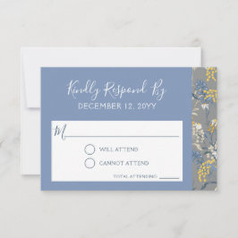 Botanische Daisy Floral Wedding UAWG RSVP Karte