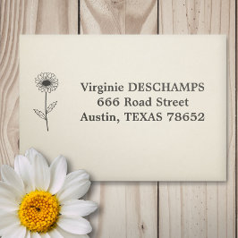 Botanische Daisy Line Blume Permastempel