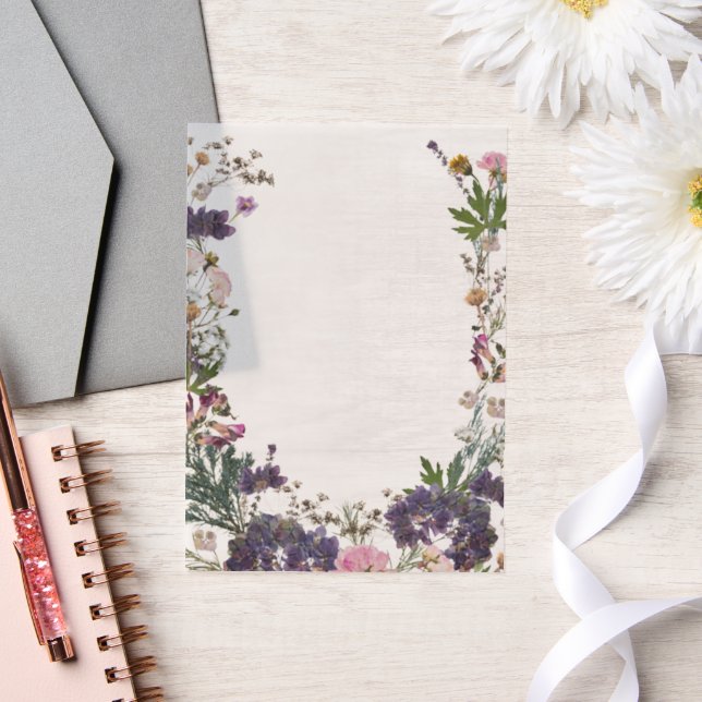 Botanische Deckblatt Wildblume (Hochzeit)