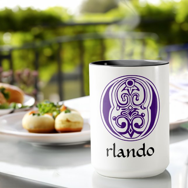 Botanische Dekorative mittelalterliche Hauptstadt  Tasse (Von Creator hochgeladen)