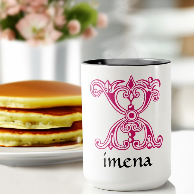 Botanische Dekorative mittelalterliche Hauptstadt  Tasse (Von Creator hochgeladen)