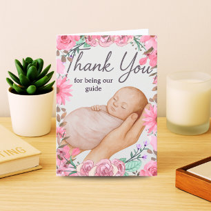 Botanische Doula Vielen Dank   Von neuen Eltern Dankeskarte