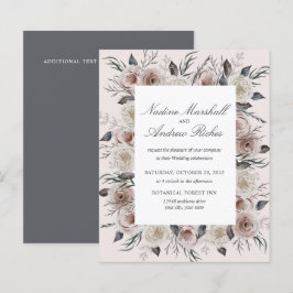 Botanische Dusty Rose Gray Goth Romantische Hochze