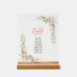 Botanische Elegant Rosen Rosen Skript Hochzeit Acrylschild