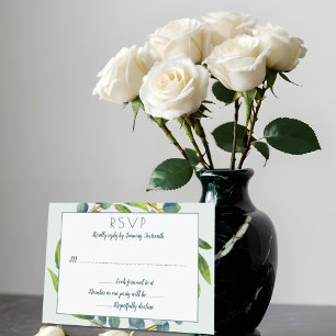 Botanische Eukalyptus-Blätter Hochzeiten von RSVP- Einladung