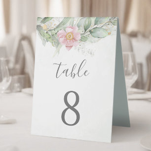 Botanische Eukalyptus-Grüntöne Wasserfarbe Elegant Tischaufsteller