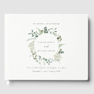 Botanische Eukalyptus-Hochzeit Gästebuch
