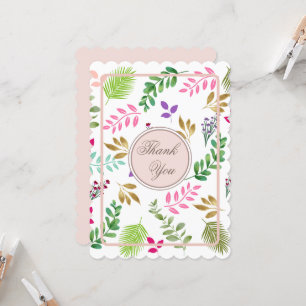 Botanische Flachkarte Wasserfarbe