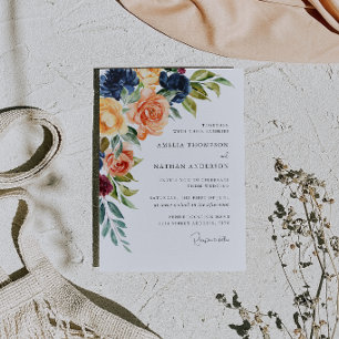 Botanische Florale Hochzeit Einladung