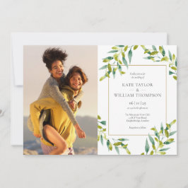 Botanische Foliage-Fotos Hochzeit im Grünen Einladung