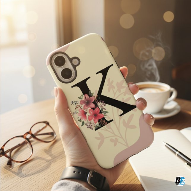 Botanische Form Boho Retro mit Name 1. Hauptstadt  iPhone 16 Hülle (Von Creator hochgeladen)