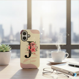 Botanische Form Boho Retro mit Name 1. Hauptstadt  iPhone 16 Hülle