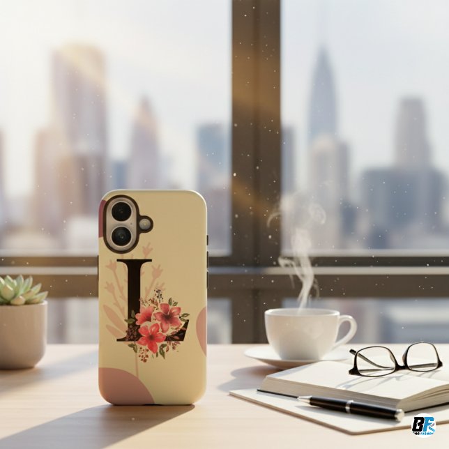 Botanische Form Boho Retro mit Name 1. Hauptstadt  iPhone 16 Hülle (Von Creator hochgeladen)