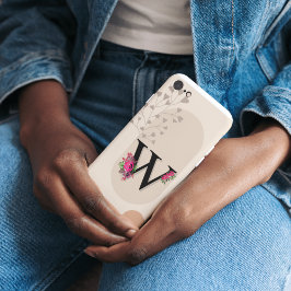 Botanische Form Boho Retro mit Name 1. Hauptstadt  iPhone 16 Hülle