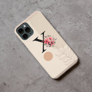Botanische Form Boho Retro mit Name 1. Hauptstadt  iPhone 16 Hülle