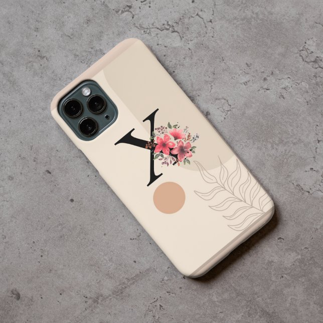 Botanische Form Boho Retro mit Name 1. Hauptstadt  iPhone 16 Hülle (Von Creator hochgeladen)