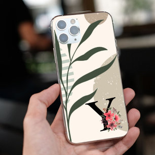 Botanische Form Boho Retro mit Name 1. Hauptstadt iPhone 16 Hülle