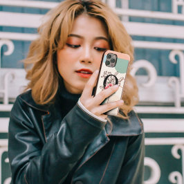 Botanische Form Boho Retro mit Name 1. Hauptstadt  iPhone 16 Pro Hülle