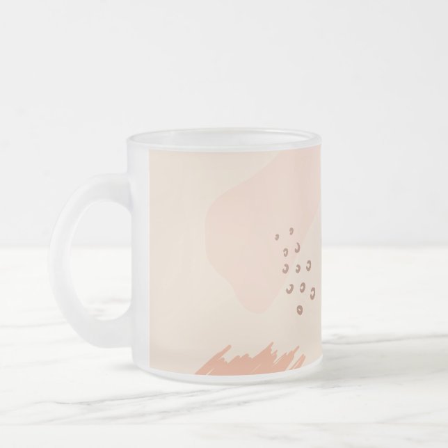 Botanische Form der minimalen geometrischen Erdfor Mattglastasse (Links)