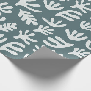 Botanische Formen Boho Matisse Cutout Muster Geschenkpapier
