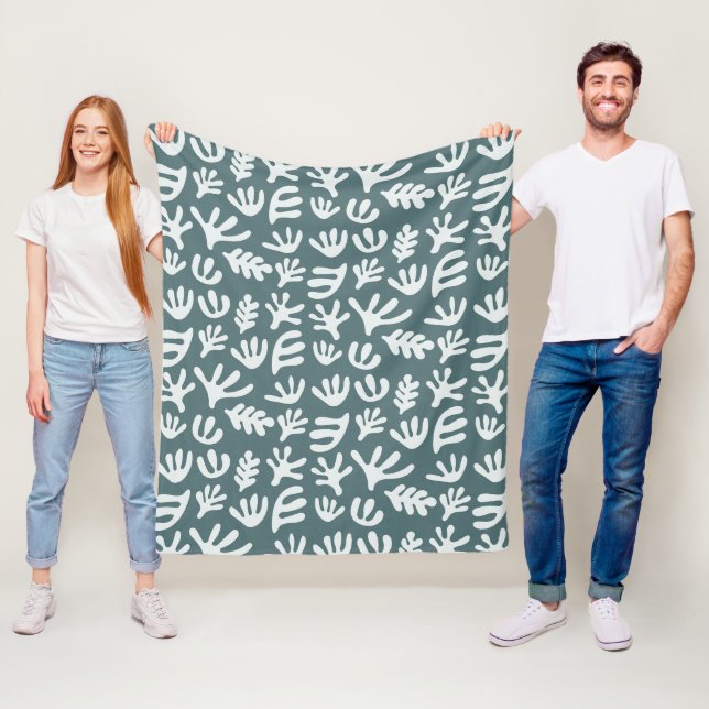 Botanische Formen Matisse Cutout Muster Fleece Bla (Beispiel)