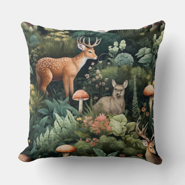 Botanische Freunde des Twilight Forest Kissen (Vorderseite)