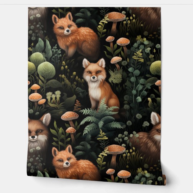 Botanische Freunde des Twilight Forest Tapete (Abrollen)