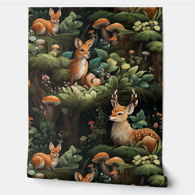 Botanische Freunde des Twilight Forest Tapete (Abrollen)