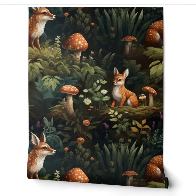 Botanische Freunde des Twilight Forest Tapete (Abrollen)