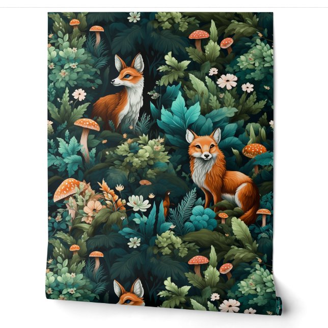 Botanische Freunde des Twilight Forest Tapete (Abrollen)