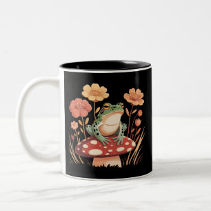 Botanische Froschliebhaber Geschenke Floral Blume Zweifarbige Tasse