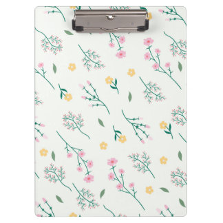 Botanische Frühlingsdekoration nahtlos blühen Klemmbrett