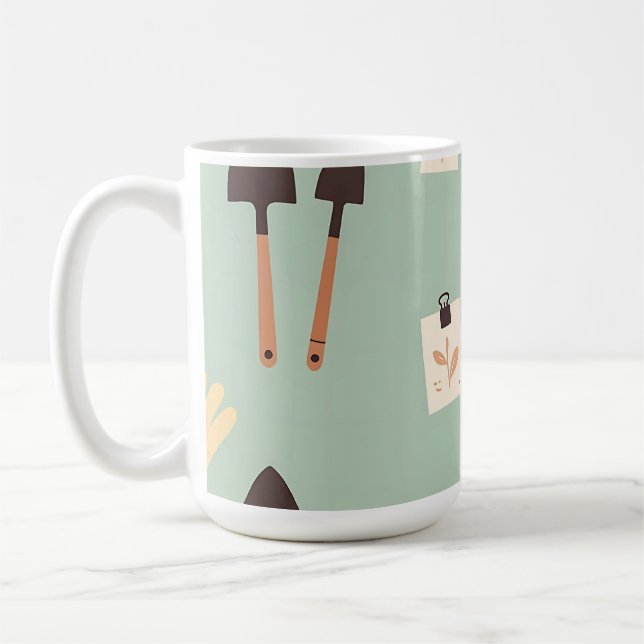 Botanische Gartenaccessoires Muster Kaffeetasse (Links)