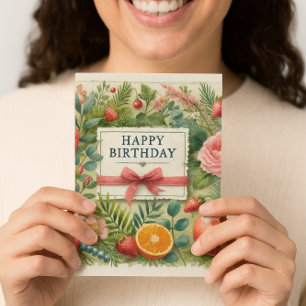Botanische Geburtstagswünsche für sie Karte