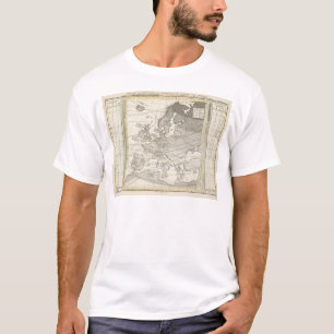 Botanische geographische statistische Karte von T-Shirt