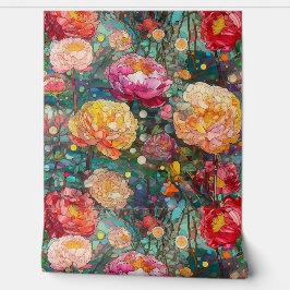 Botanische Glasblätter Tapete