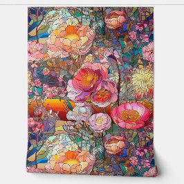 Botanische Glasblätter Tapete