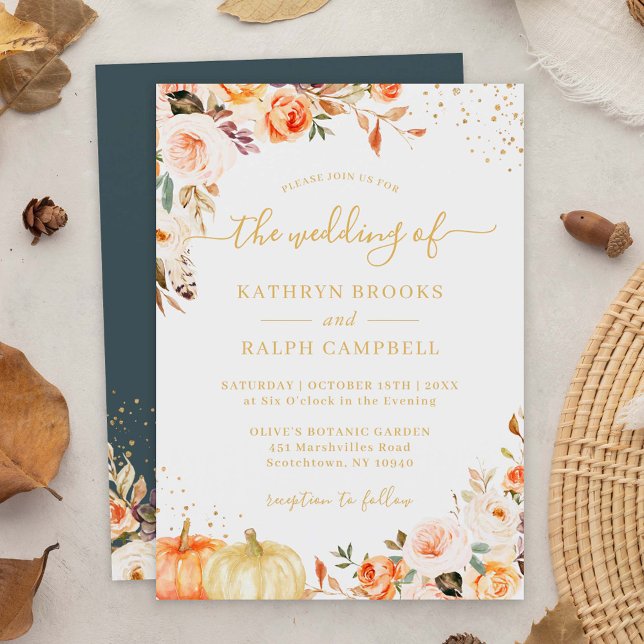 Botanische Glitzer aus dem Herbst Hochzeit im Herb Einladung (Von Creator hochgeladen)