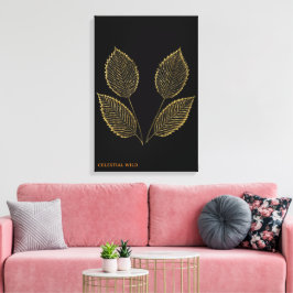 Botanische Gold-Essenz Fine-Art-Leinwand Leinwanddruck