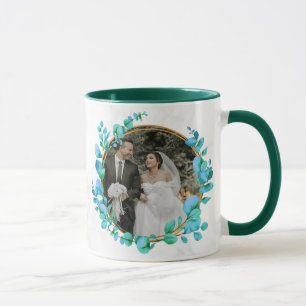 Botanische goldene Landschaft für Hochzeiten Tasse