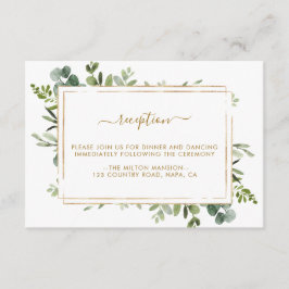 Botanische Goldgräber Hochzeitsempfang Begleitkarte
