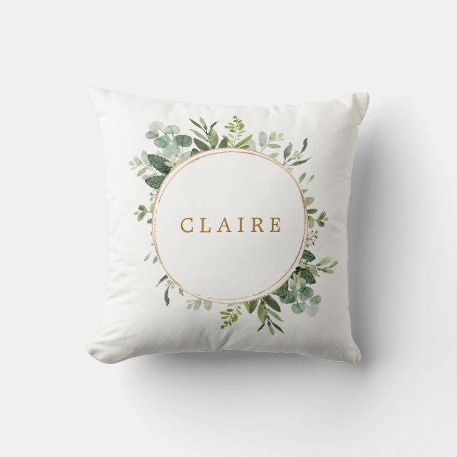 Botanische Goldschmiede Personalisiert Kissen (Vorderseite)
