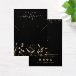 Botanische Grafikkarte des eleganten Gold Glitzer