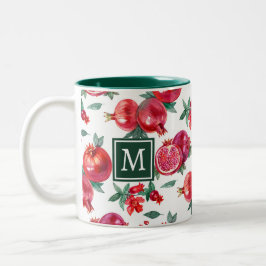 Botanische GranatapfelTasse Zweifarbige Tasse