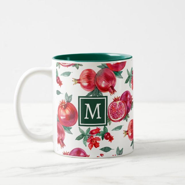 Botanische GranatapfelTasse Zweifarbige Tasse (Links)