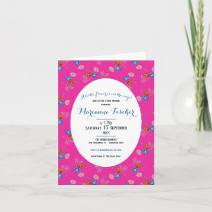 Botanische grandmillennial Babyparty-Einladung