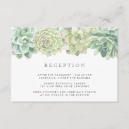 Botanische grüne Säkulare Hochzeitsempfang Begleitkarte