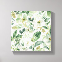 Botanische grüne Wasserfarbe Florale Blätter Natur